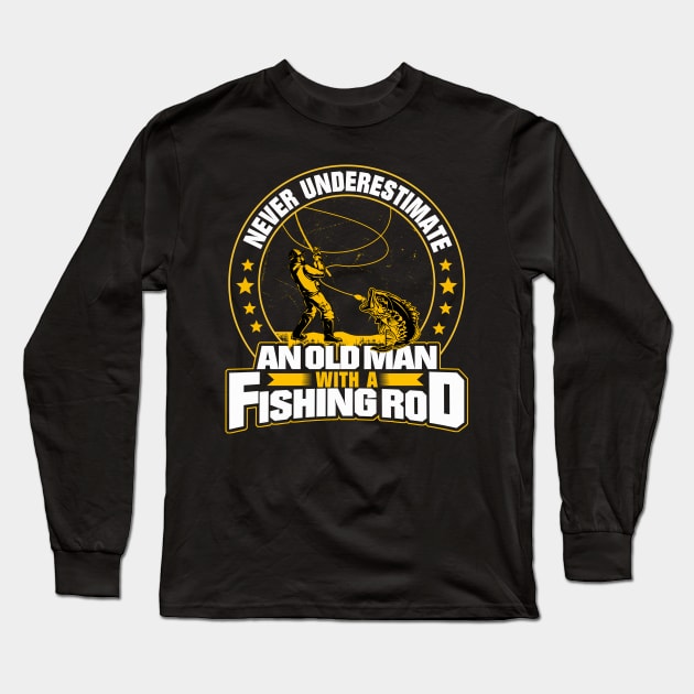 Men's Funny Fishing Long Sleeve T-Shirt by banayan